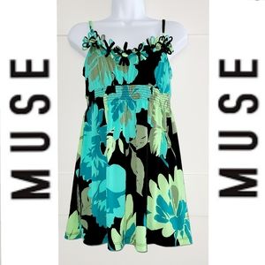 Muse Fun Neckline Spaghetti Strap Sundress